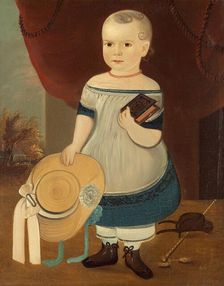 Child with Straw Hat, c. 1846/1873. Creator: William Matthew Prior