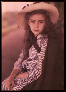 Child with Striped Dress (Younger Raab Child), 1907. Creator: Alfred Stieglitz