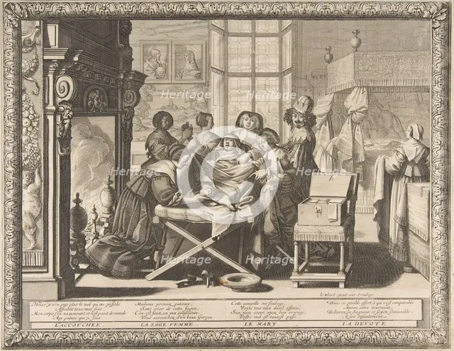 Childbirth, 1633. Creator: Abraham Bosse.