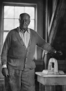 Childe Hassam, portrait photograph, between 1911 and 1935. Creator: Arnold Genthe
