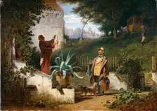 Childhood Friends. Artist: Spitzweg, Carl (1808-1885)