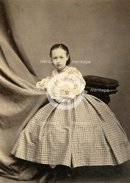 Childhood portrait of Sophia Perovskaya, 1860s. Artist: Unknown