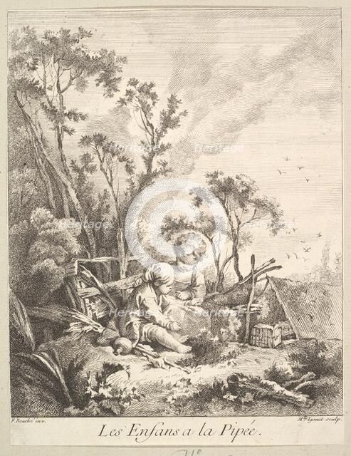 Children Catching Birds. Creator: Marie Madeleine Igonet.