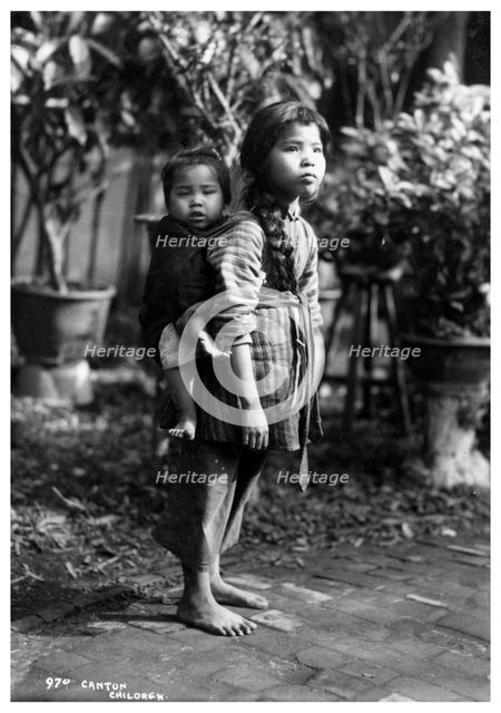 Children, Canton, China, early 20th century(?). Artist: Unknown