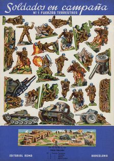 Children cut-out, number one of Soldiers in the field, Roma publishers, 1943