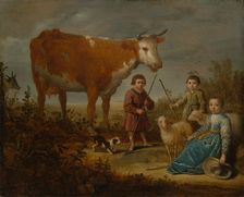 Children and a Cow, 1635-39. Creator: Aelbert Cuyp