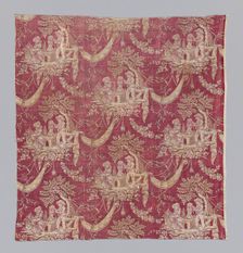 Children and Pets (Furnishing Fabric), Normandie, 1800/1820. Creator: Unknown