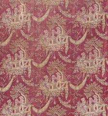 Children and Pets (Furnishing Fabric), Normandie, 1800/1820. Creator: Unknown