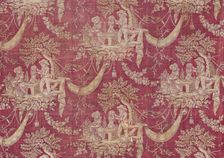Children and Pets (Furnishing Fabric), Normandie, 1800/1820. Creator: Unknown