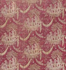 Children and Pets (Furnishing Fabric), Normandie, 1800/1820. Creator: Unknown