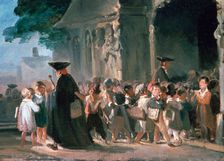 Children at a Church Door c1817-1845. Creator: Nicolas-Toussaint Charlet