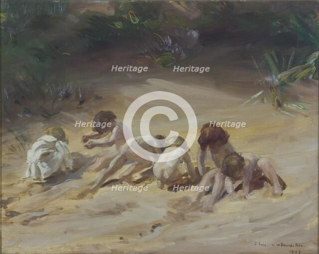 'Children at play', 1903. Artist: Charles Sims.