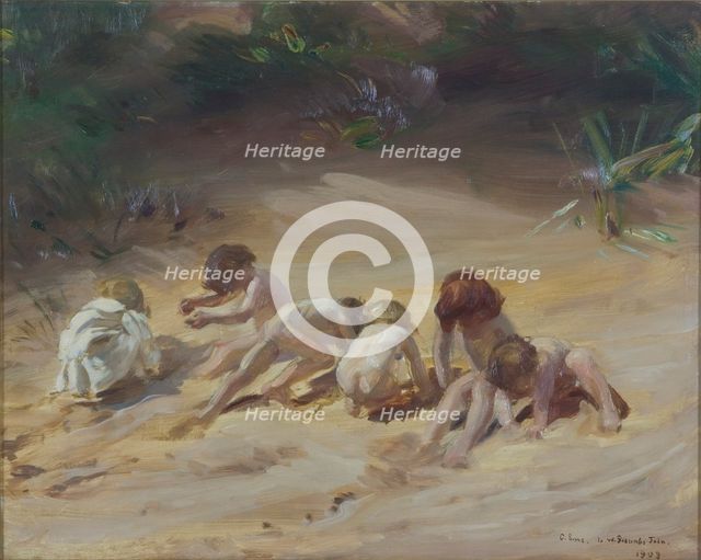 'Children at play', 1903. Creator: Charles Sims.