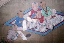 Children at play, Japanese painting, 18th century