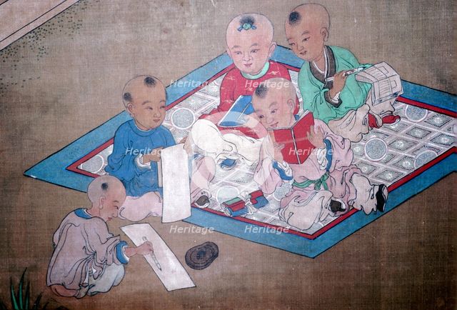 Children at play, Japanese painting, 18th century. Artist: Unknown