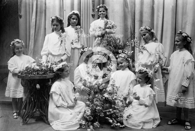 Children at Raja Yoga Academy, Point Loma, between c1910 and c1915. Creator: Bain News Service.