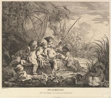 Children Fishing, ca. 1738. Creator: Pierre Alexandre Aveline