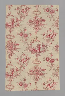 Children Harvesting (Furnishing Fabric), Orléans, 18th century. Creator: Unknown