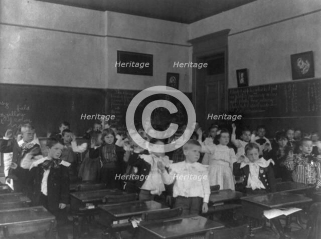 Children in classroom, (1899?). Creator: Frances Benjamin Johnston.