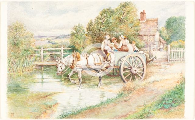 Children in a Cart. Creator: Birket Foster.
