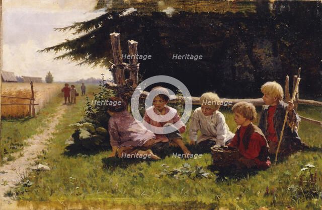 Children in ambush. Artist: Pryanishnikov, Illarion Mikhailovich (1840-1894)