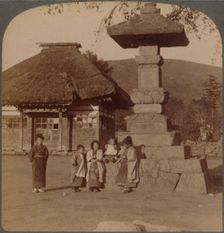 Children in front of village schoolhouse, Karuizawa, Japan 1904