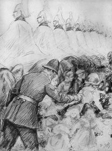 Children in the crowd at the proclamation of King George V, 1910