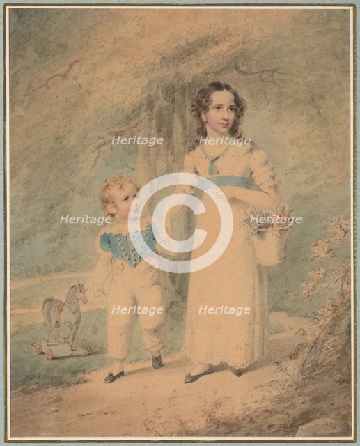 Children in the Park, 1824. Creator: Henry Inman.