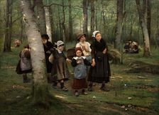 Children in the woods, 1891. Creator: Brozík, Vaclav (1851-1901)