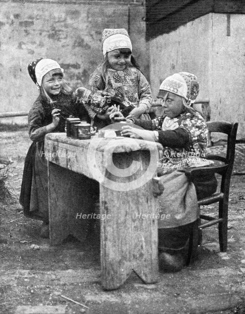 Children in traditional dress, Marken, Holland, 1936.Artist: Donald McLeish