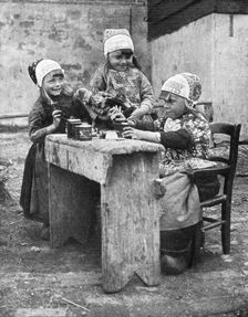 Children in traditional dress, Marken, Holland, 1936.Artist: Donald McLeish