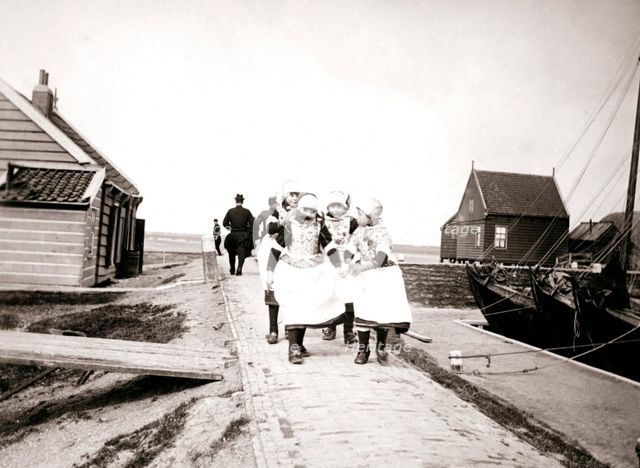 Children on Marken Island, Netherlands, 1898. Artist: James Batkin