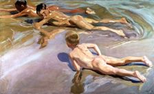 Children on the Beach 1910, oil by Joaquin Sorolla