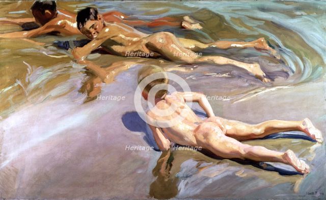  'Children on the Beach', 1910, oil by Joaquin Sorolla.