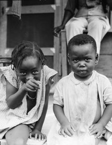 Children of evicted sharecropper, now living on Sherwood Eddy cooperative plantation, 1936. Creator: Dorothea Lange