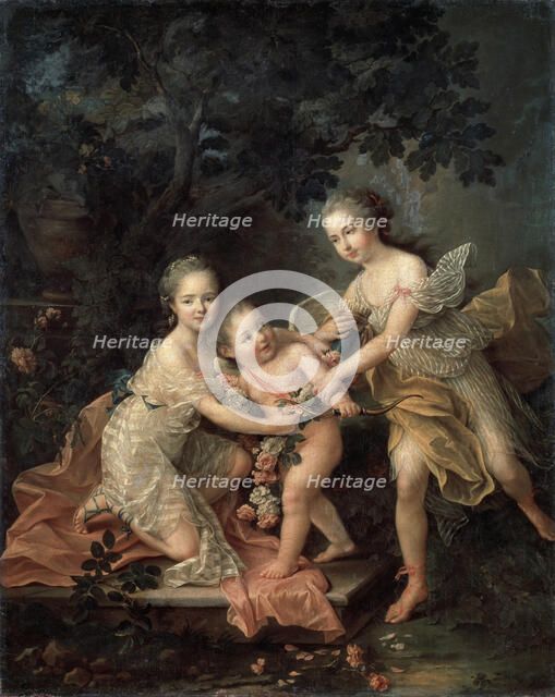 Children of Louis Philippe, duc d'Orléans', 18th century. Creator: Drouais, François-Hubert (1727-1775).