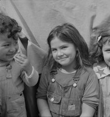 Children of migratory carrot pullers, Mexicans, Imperial Valley, California, 1937. Creator: Dorothea Lange