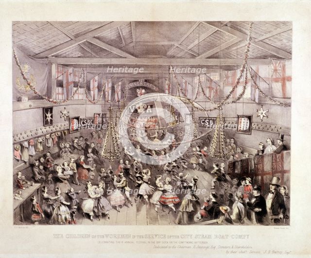 Children of workmen in the service of the City Steam Boat Company, c1859. Artist: Edwin Jewitt