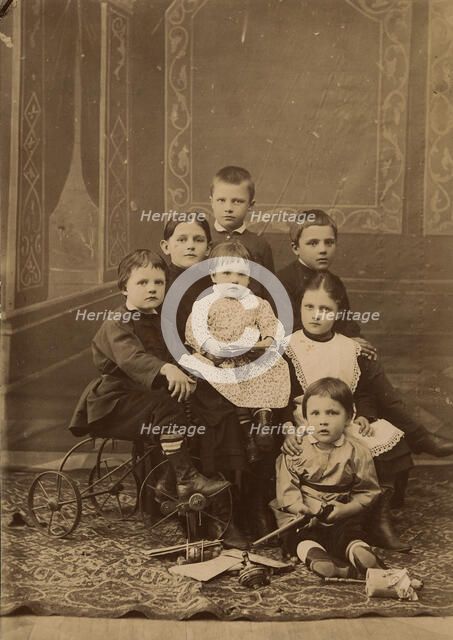 Children of the director of the teacher's seminary Ivan Timofeevich Savenkov, 1888-1889. Creator: Akselrod.