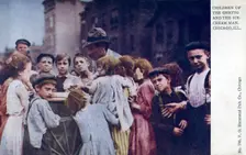 Children of the ghetto and an ice cream seller, Chicago, Illinois, 1910