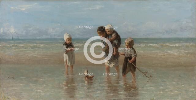 Children of the Sea, 1872. Creator: Jozef Israels.