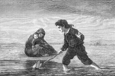 "Children of the Sea," by L. Duncan, in the General Exhibition of Water-Colour Drawings, 1869. Creator: W Thomas