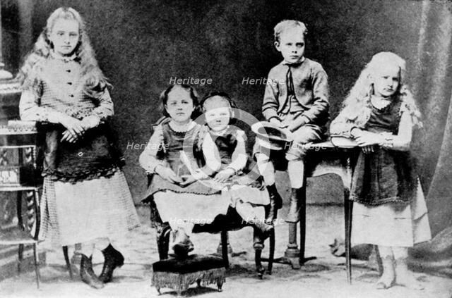 Children of the Sklodowski family, Polish, c1870-1875. Artist: Unknown