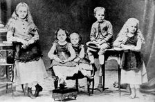 Children of the Sklodowski family, Polish, c1870-1875