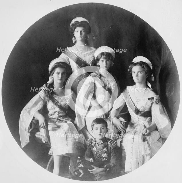 Children of Tsar Nicholas II of Russia, c1910-c1914. Artist: Anon