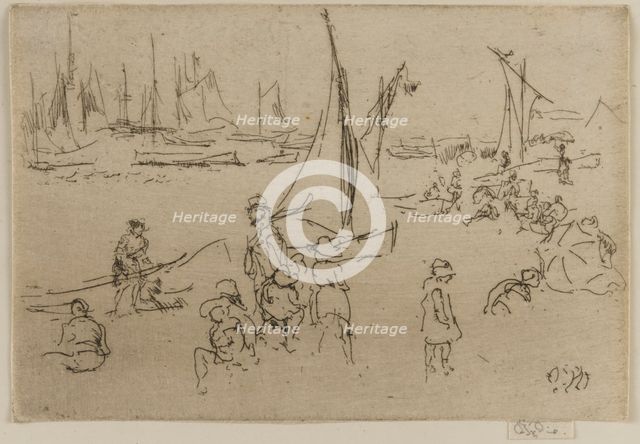 Children, Portsmouth, 1887. Creator: James Abbott McNeill Whistler.
