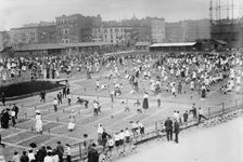 Children planting in Thos. Jefferson Park, N.Y.C., between c1910 and c1915. Creator: Bain News Service