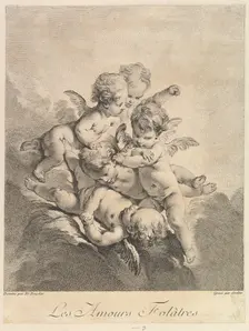 Children playing, 1750. Creator: Pierre Alexandre Aveline