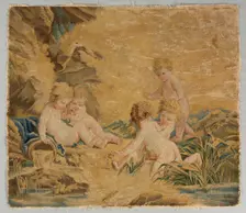 Children Playing: The Bath, 1700s. Creator: Charron (French), workshop of ; François Boucher (French, 1703-1770), after a design by
