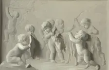 Children Playing with a Goat. Creator: Unknown